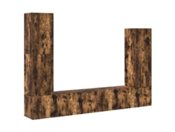 Maison Exclusive - Set De Muebles De Tv 4 Pzas Madera Contrachapada Roble Ahumado