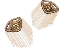 Charreteras Metálicas Estilo Punk De 2 Piezas Con Pompones Y Pedrería, Accesorios Para Uniformes De Hombre.