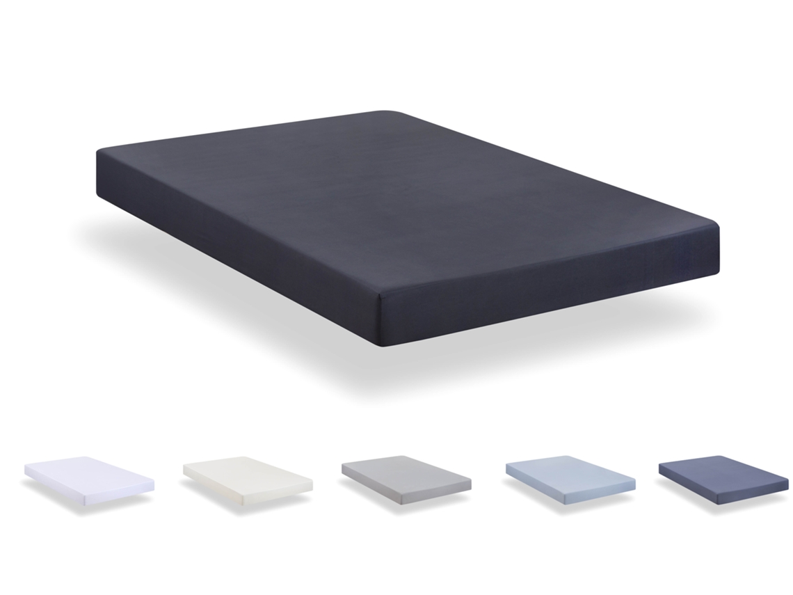 Sábana Bajera Ajustable 80 x 190/200 cm de Microfibra Cepillada Extra Suave Gris Oscuro TODOCAMA