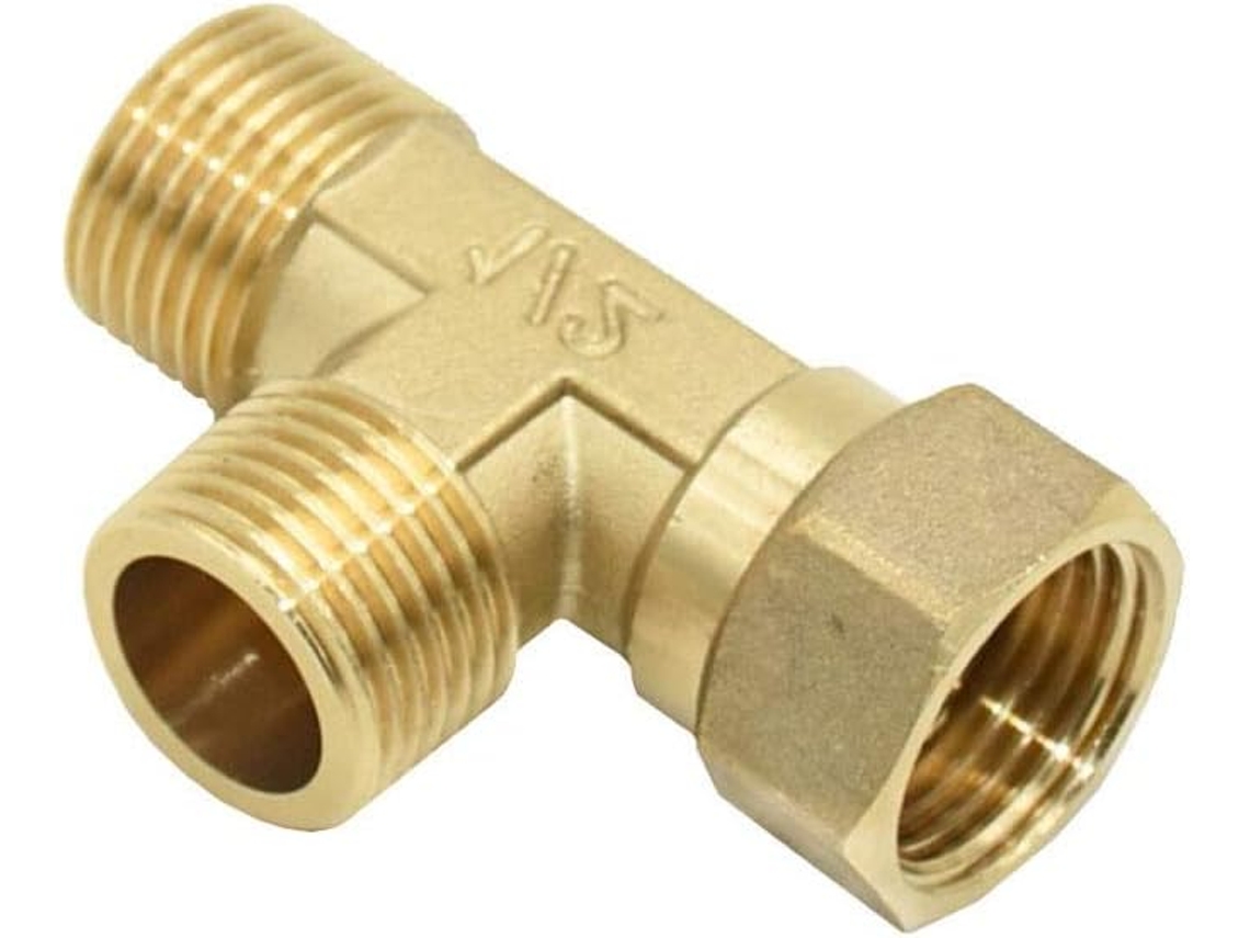 Adaptador De Latón 1/2 Pulgada Macho Y Hembra Para Conexión Latón