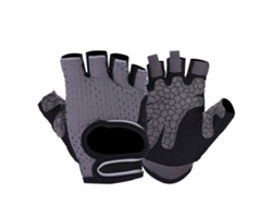 Guantes de fitness Boodun para levantamiento de pesas, gimnasio y entrenamiento al aire libre (gris L)