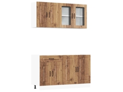 Juego de 4 gabinetes de cocina de madera antigua MAISON EXCLUSIVE