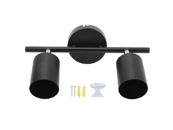 Rebe-kit De Luz De Riel Led Con 2 Cabezas, Riel 10.8in, Rotable 90 Grados, Para Bombilla Gu10, Techo