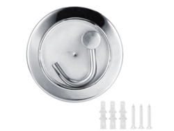 Abrazadera de pared giratoria de acero inoxidable con tornillos, económica, sin marca.