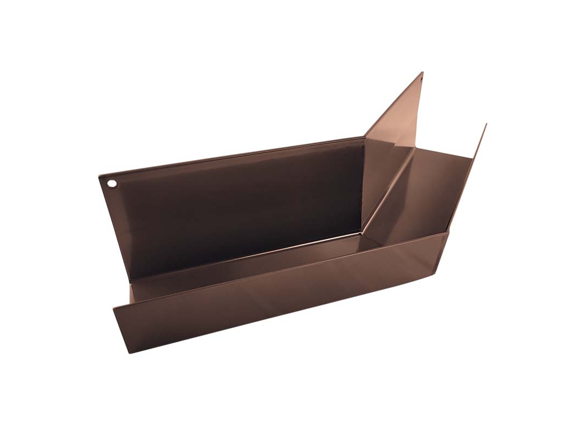 Esquina de canalón de aluminio Renoplast® Rk65, esquina exterior de 135° marrón, canalones, canaletas para lluvia, drenaje de techos
