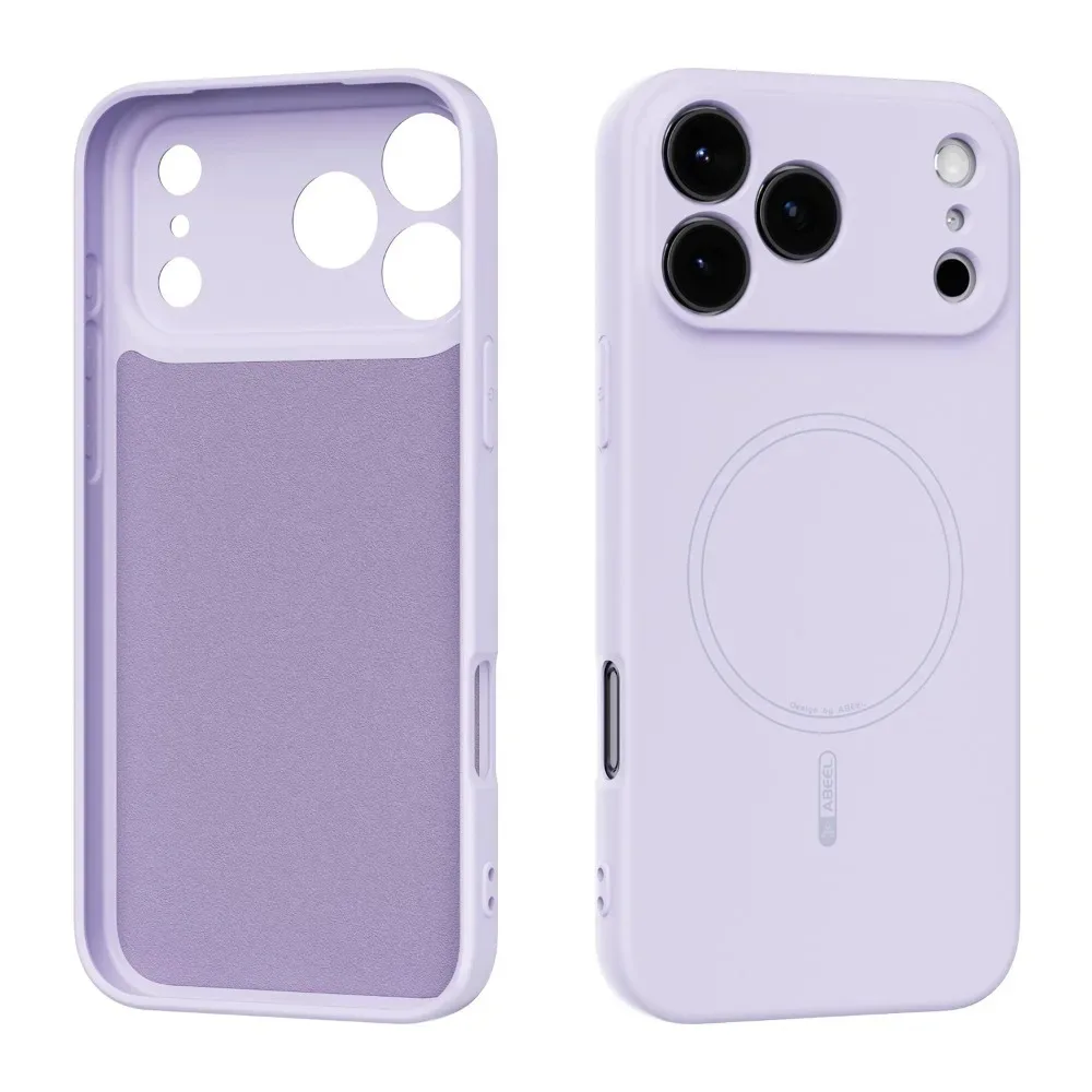 (morado Iphone 14 Pro Max) Funda De Silicona Líquida Para Iphone Con Fijación Magnética Magsafe.