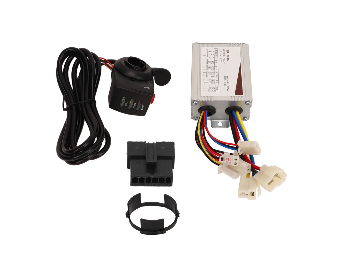 Kit De Controlador De Velocidad Para Bicicleta Eléctrica De 24 V Y 500 W Con Acelerador E Indicador De Batería.
