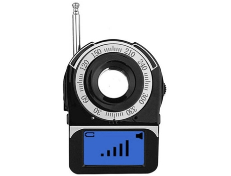 Detector de Espías Mini Bug Inalámbrico RF GSM con Lente de Cámara Oculta y Escáner Localizador para Proteger su Privacidad Negro YIZHOOD