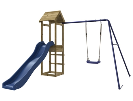 Parque Infantil De Exterior VIDAXL Marrón Madera