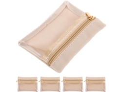 Juego 5 Bolsitas Transparentes Viaje Joyas Cremallera Organizador Pendientes Anillos Pulseras Portátil
