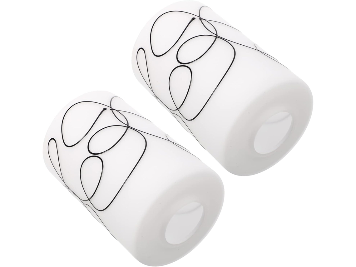 Cubierta Cilíndrica De Vidrio De 2 Piezas Para Lámpara Colgante Decorativa De Repuesto Para Candelabros