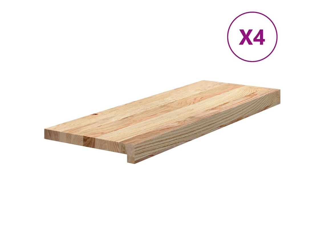 Conjunto 4 Peldaño De Escalera VIDAXL Marrón Oak Wood (70x25x2 cm)