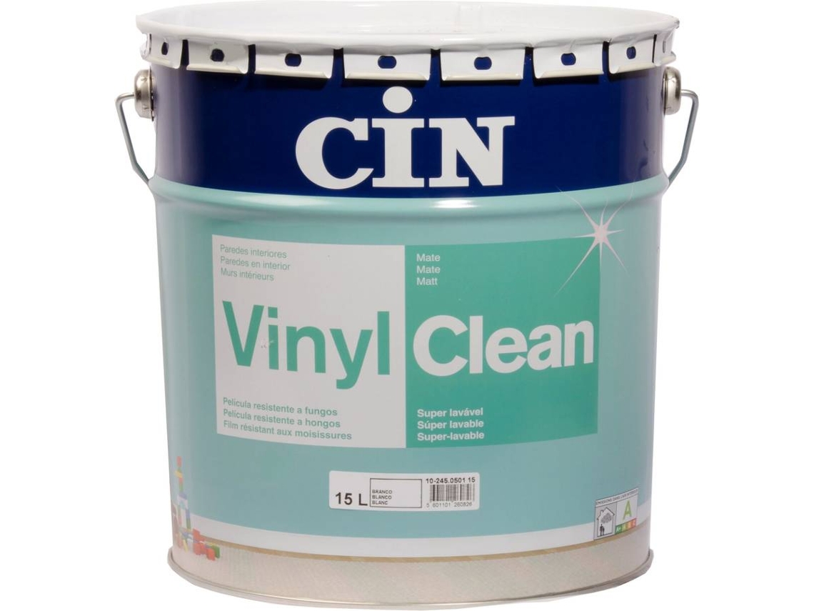 Pintura Acuosa CIN Vinylclean (Blanco - 15 L)
