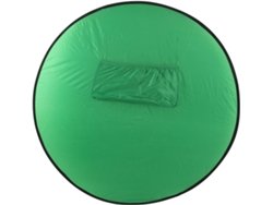 Pantalla Plegable Redonda De Doble Cara De 142 Cm Con Fondo Verde, Ideal Para Retransmisiones.