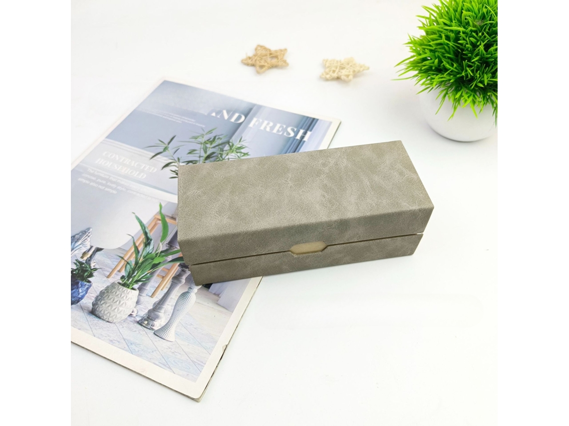 Estuche 2 en 1 para lentes y gafas, estuche tipo cuaderno de doble cara, capacidad para 30 lentes, gris, Hexinyigjly