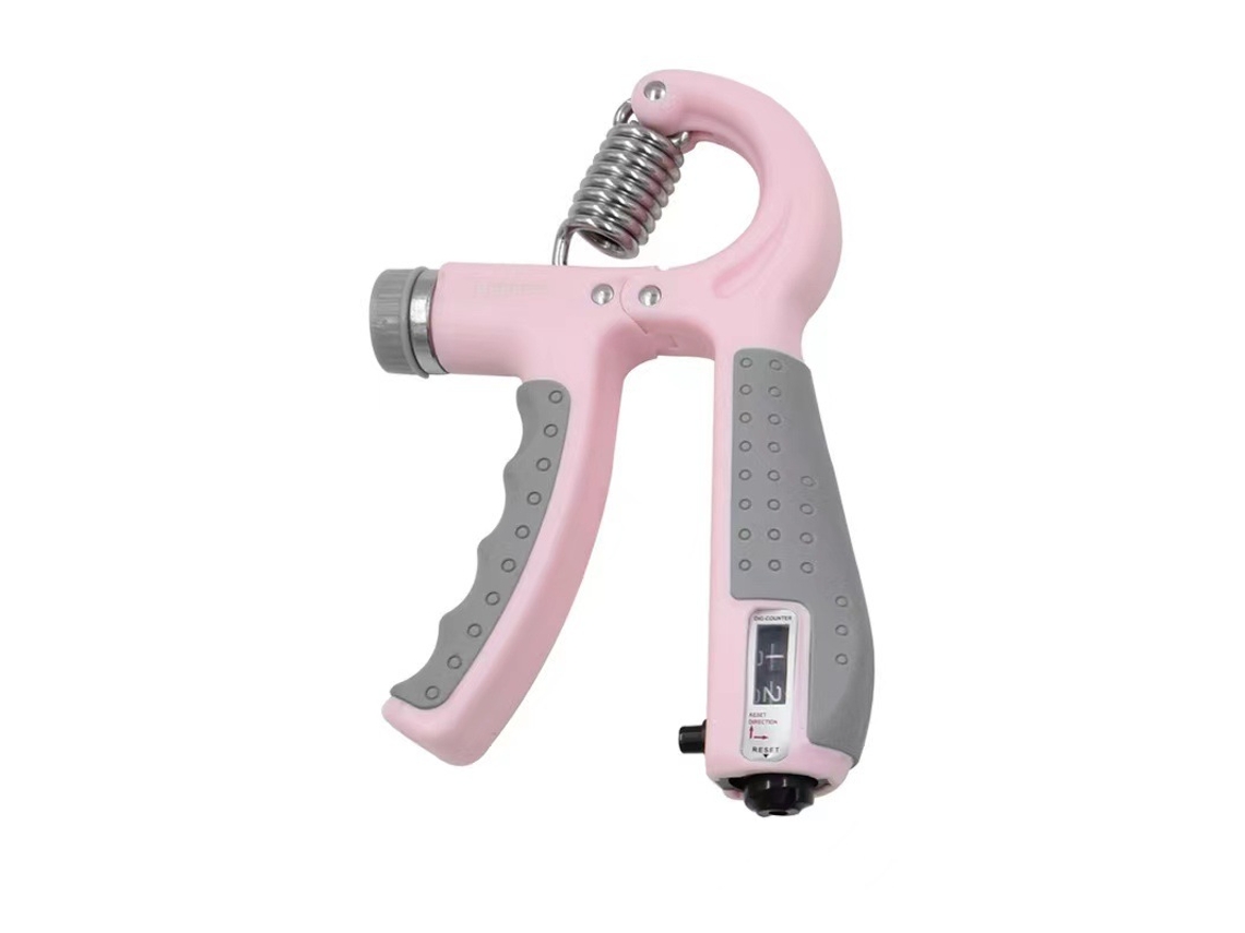Fortalecedor De Preensão Manual Com Contador 5 A 60 Kg Fortalecedor De Antebraço Resistência Ajustável Para Pulsos Fortes Antebraço Rosa 