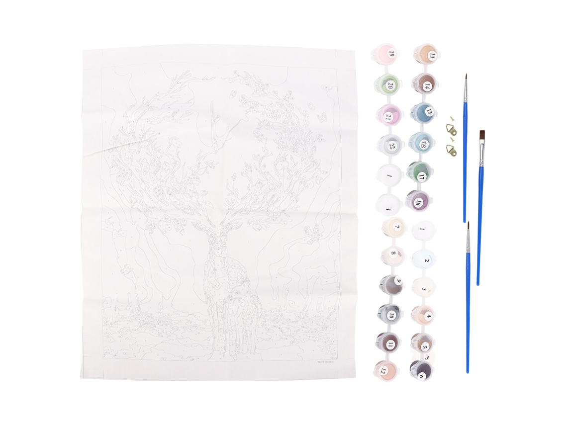Kit De Pintura Por Números Diy Con Pinceles Y Pintura Acrílica Para Adultos Y Principiantes 40x50cm