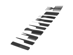 Juego de 10 cepillos y peines profesionales para peluquería y cuidado capilar. Tienda Jinyubo