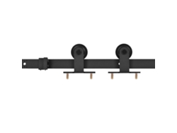 Herrajes para puertas correderas VIDAXL Negro Acero (183cm)