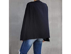2026-chaqueta Blazer Cape Mujer Manga Dividida Sin Cierre Casual Trabajo Kdw M Rojo