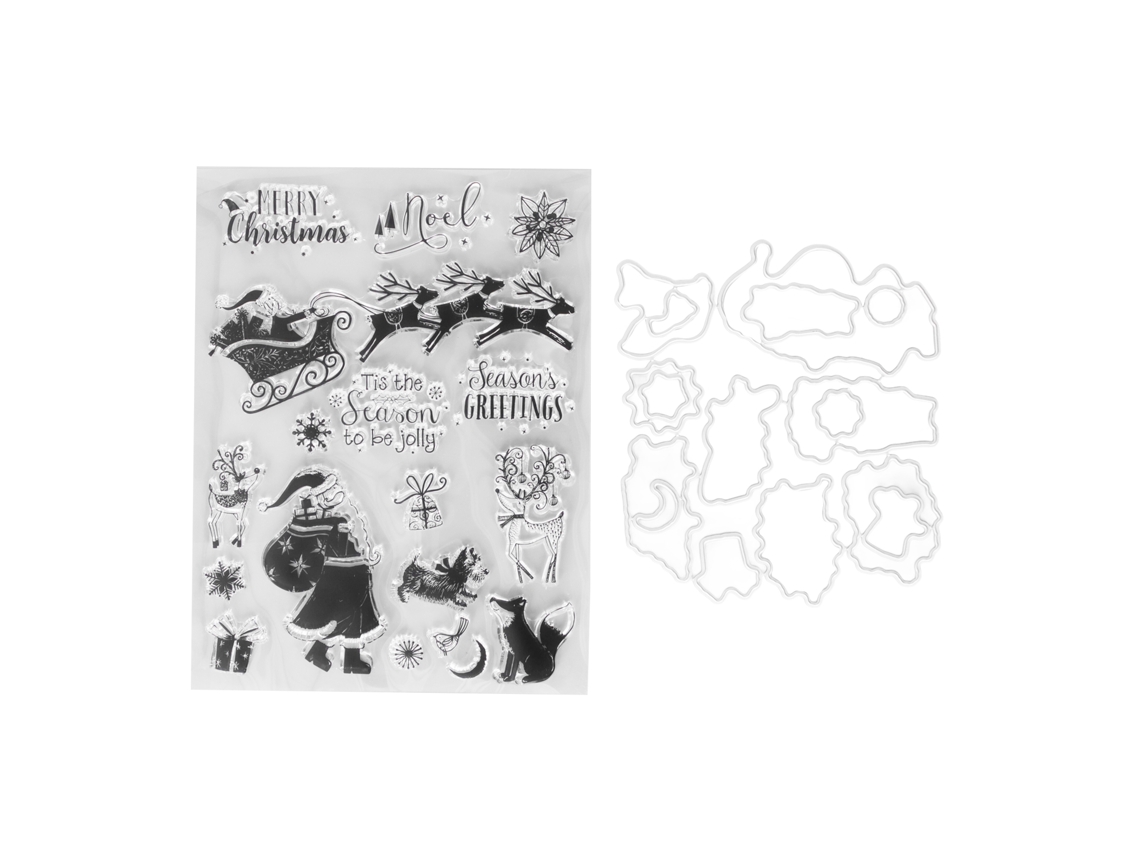 Sellos transparentes navideños para scrapbooking y tarjetas DIY. Herramientas de impresión transparente.