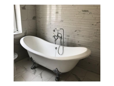 Bañera de Hierro Kingston Blanca 182 Cm Patas Cromadas ROGIER & MOTHES