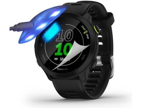 Kit de 4 Protectores de Pantalla Hidrogel para Garmin Forerunner 55 Flexshield con Lámpara UV