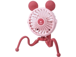 Ventilador De Escritorio Usb Ventilador Recargable Para Cochecito Bebé Cama Silencioso Retráctil Con Clip