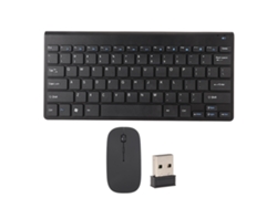 Kit De Teclado Y Ratón Inalámbricos: Inteligente, Silencioso, Con Indicador Led, Resistente Al Agua, Económico, Compacto Y Negro.