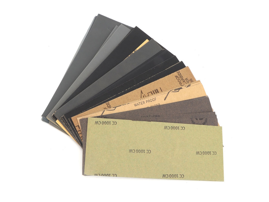 Kit De Lijado En Seco Y Húmedo Con 90 Hojas Abrasivas De 93 X 230 Mm Para Madera, Metal Y Automóviles.