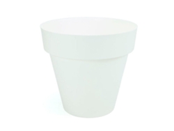 PLASTIKEN TES - Maceta Redonda Clásica Diámetro 32 cm Capacidad 14L Blanco