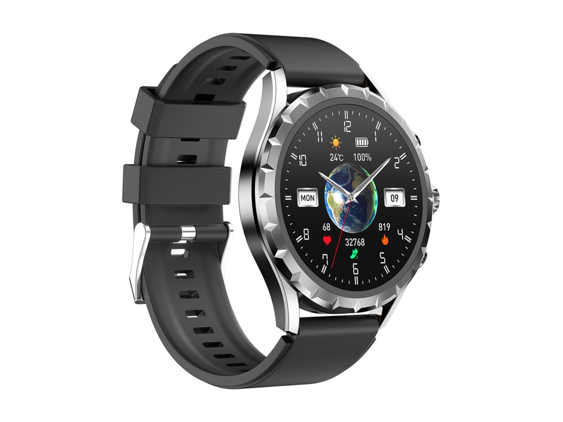 Smartwatch YIZHOOD TE687 Bluetooth Llamadas Música 1.45'' Pantalla Grande Plata
