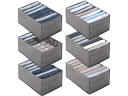 Caja de almacenamiento extragrande de tela no tejida, forma estable, separación de malla, transpirable, versátil para ropa clasificada.
