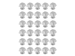 30 Juegos De Remaches Trapezoidales De Aleación De Zinc De 10 Mm Con Tornillos De 6 Mm Para Bolsos, Ropa Y Zapatos - Plateado