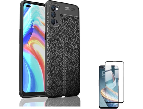 Funda y Protector Oppo Reno4 5G Rugged Leather Negro
