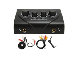Mezclador De Sonido Profesional Para Karaoke Con 2 Entradas De Micrófono, Plug And Play Para Cine En Casa, Enchufe Británico De 100-240 V.