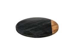 Placa Giratoria Geométrica De Mármol Negro SG SECRET DE GOURMET
