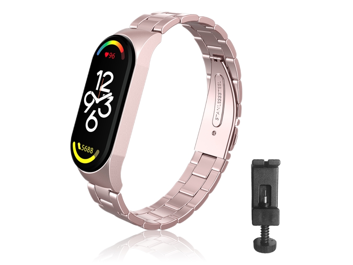 Pulsera De Reemplazo Compatible Con Xiaomi Mi Band 7. Correa De Acero Inoxidable
