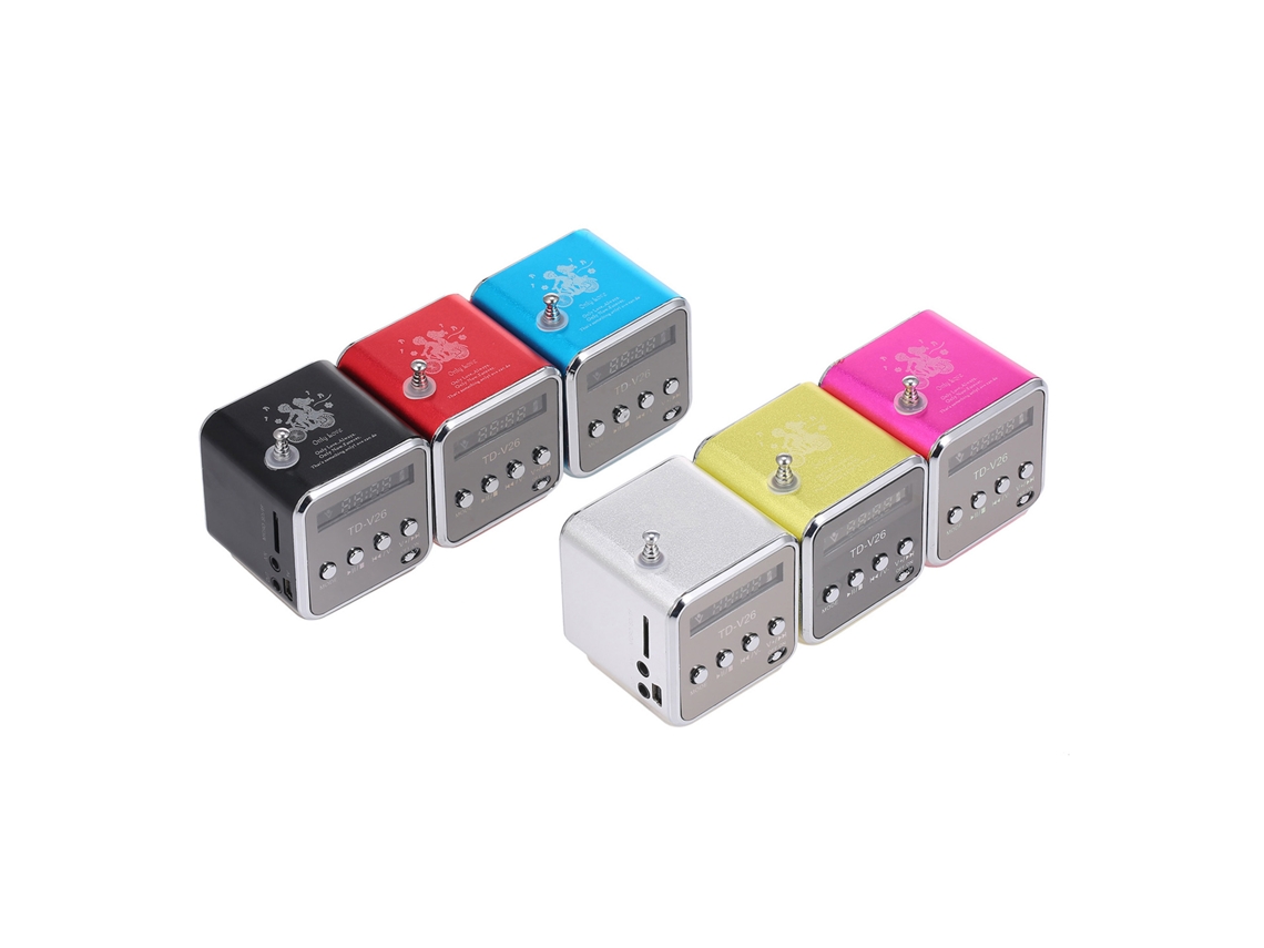 Mini Alto-falante Portátil Com Rádio Fm, Suporta Cartão Tf/usb, Reprodutor Mp3 Para Celular, Laptop E Dvd