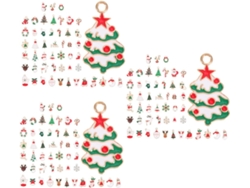 3 Piezas De Colgantes Navideños De Aleación Para Manualidades, Varios Diseños, Elegantes Dijes Para Collares Y Pendientes.