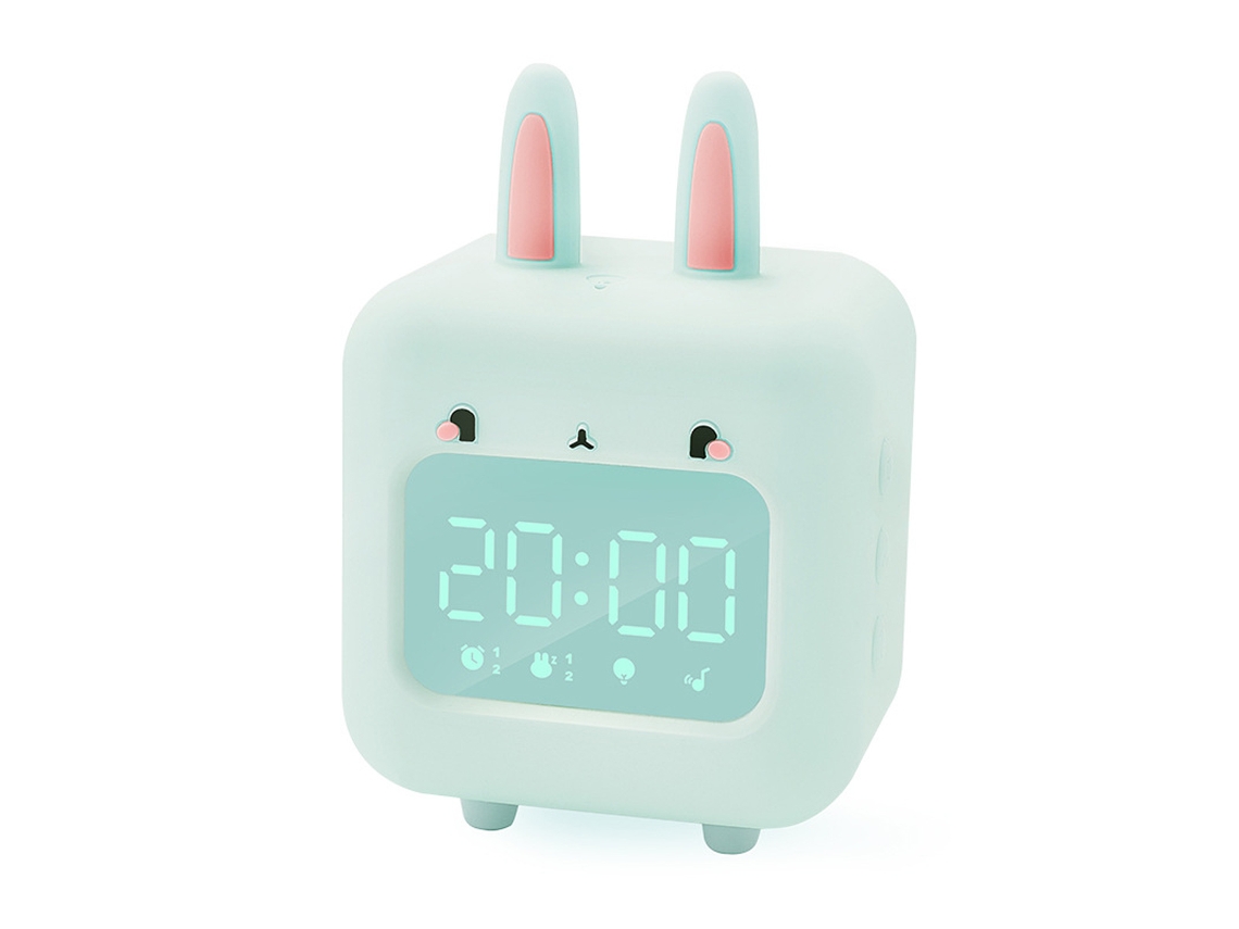 Reloj infantil con temática de conejo, luz nocturna, alarma digital para dormitorio NEVEANCE