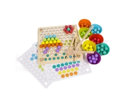Tablero de madera Montessori para crear mosaicos multicolores. Crea diseños libres o sigue el ejemplo de tus padres.