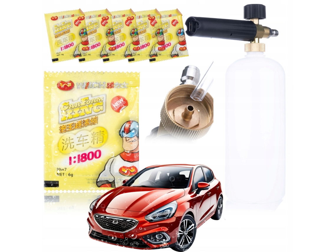 Juego de cañón de espuma de 1 ml – Limpieza eficaz | Alta presión