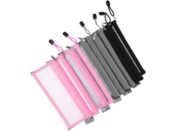 Estuche 6u Transparente Cremallera Para Oficina Diseño Moderno