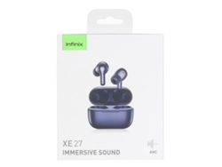 Fones De Ouvido Infinix Xe27 True Wireless Bt5.0 Headset Com Bateria 30h Latência 60ms Para Gaming