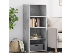 Aparador Alto Madera De Ingeniería Gris Hormigón 50x41x124 Cm
