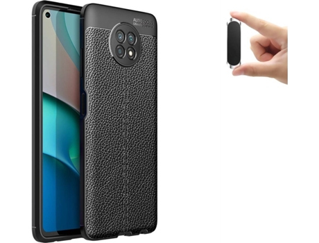 Carcasa y Soporte Xiaomi Redmi Note 9T Rugged Leather Negro