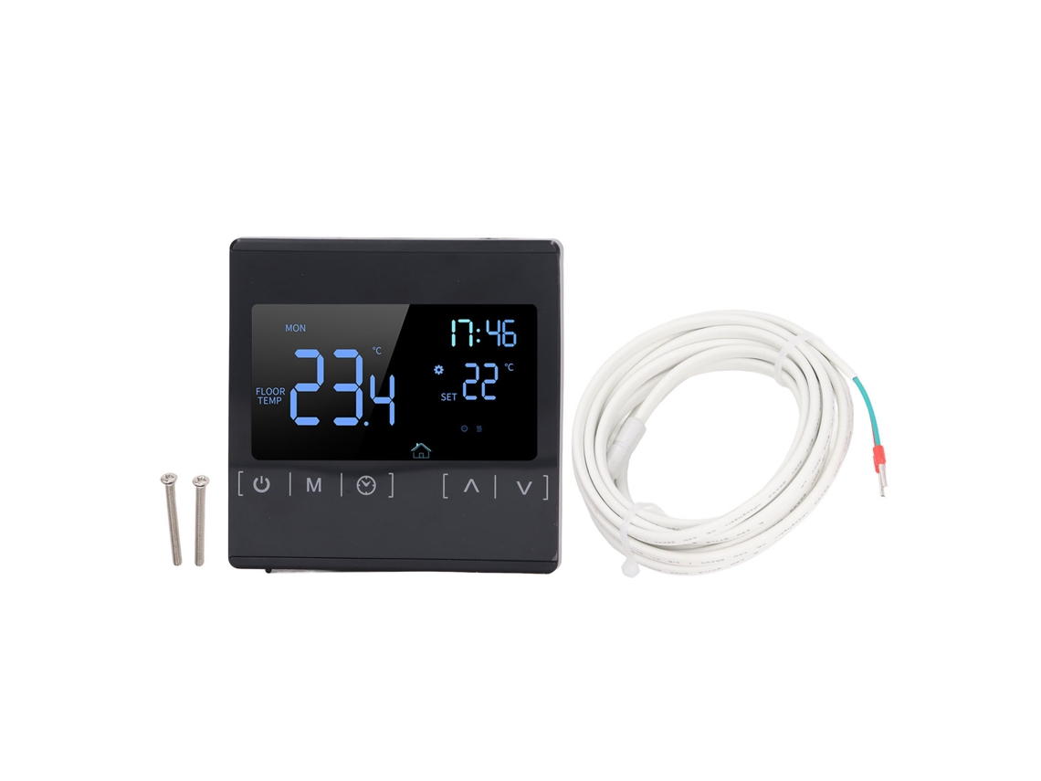 Termostato Digital Programable Con Pantalla Táctil Inteligente Para Control De Calefacción Por Suelo Radiante En Cuartos De Sudoración (ac85v-250v).