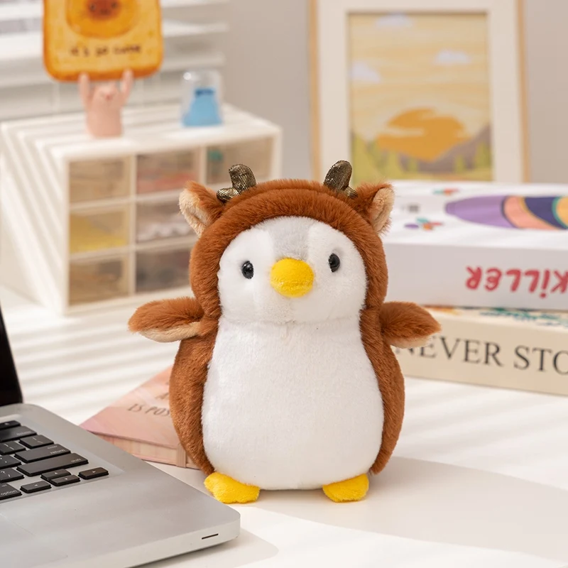 (marrom, 20 Cm) Lindo Brinquedo De Pelúcia Realista De Pinguim Estilo Anime Em Desenho Animado