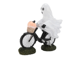 Estatua de Ghost Rider de Baok en bicicleta, figura de resina con calabaza, adorno decorativo para fiestas y mesas.